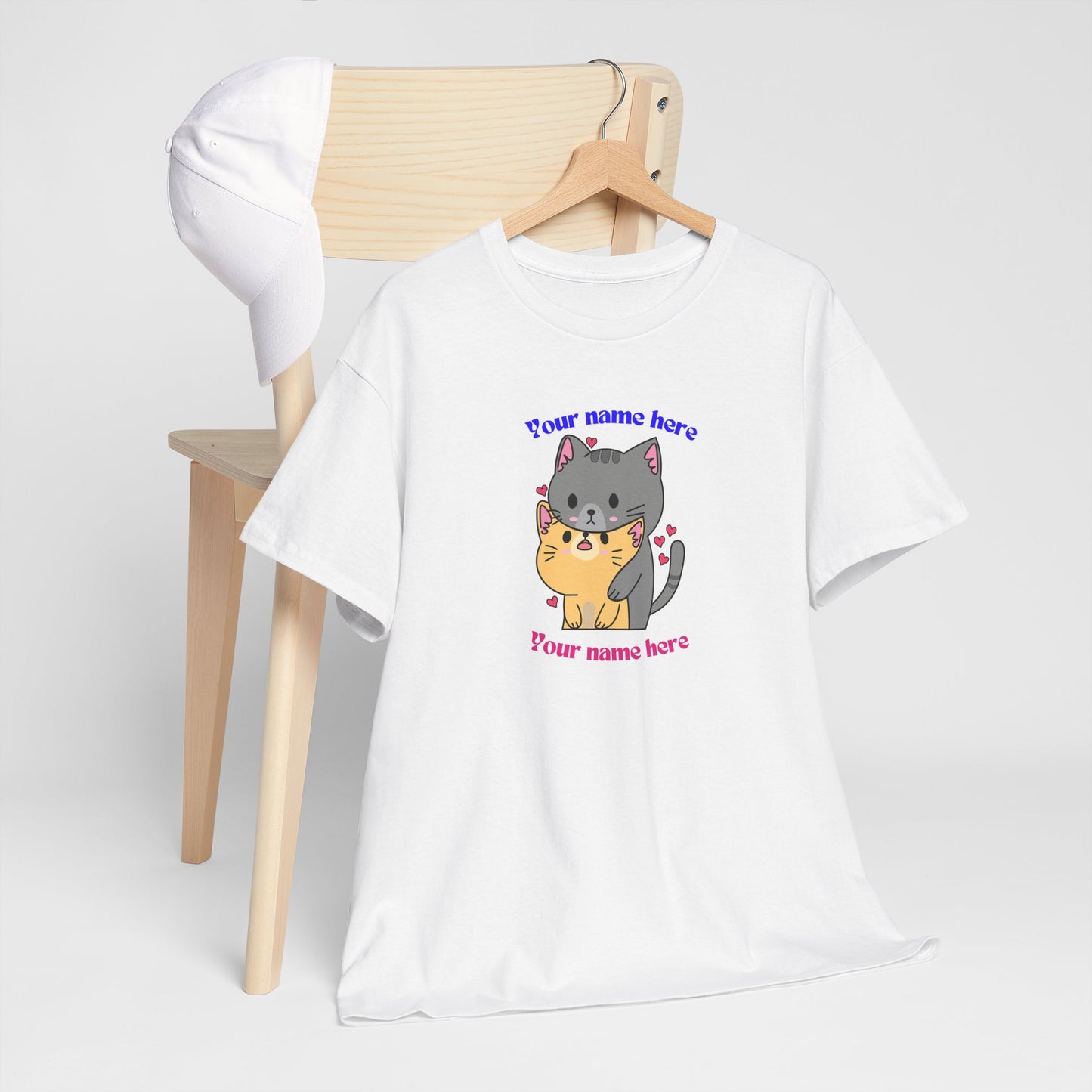 Personalized Cat Lover Unisex Heavy Cotton Tee