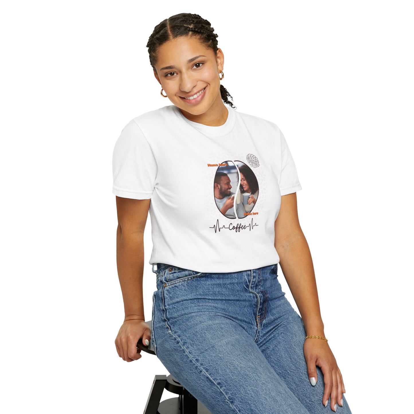 Our Coffee, Our Story – Personalized T-Shirt for Coffee Lovers