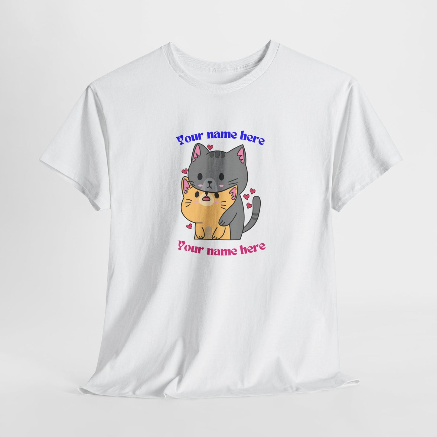 Personalized Cat Lover Unisex Heavy Cotton Tee